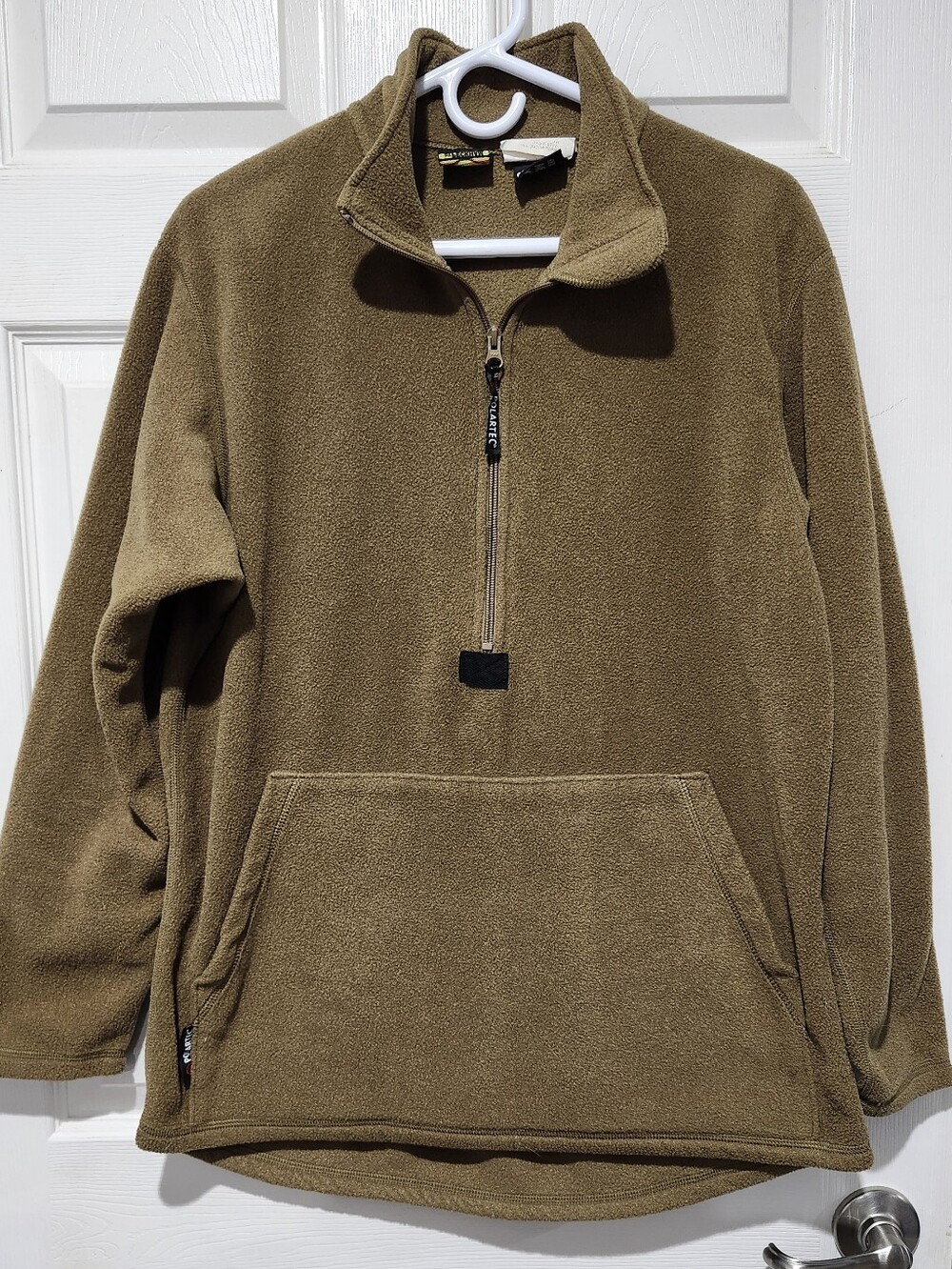 Men's USMC Polartec Fleece Pullover Military Peckman - Coyote Brown Size Medium